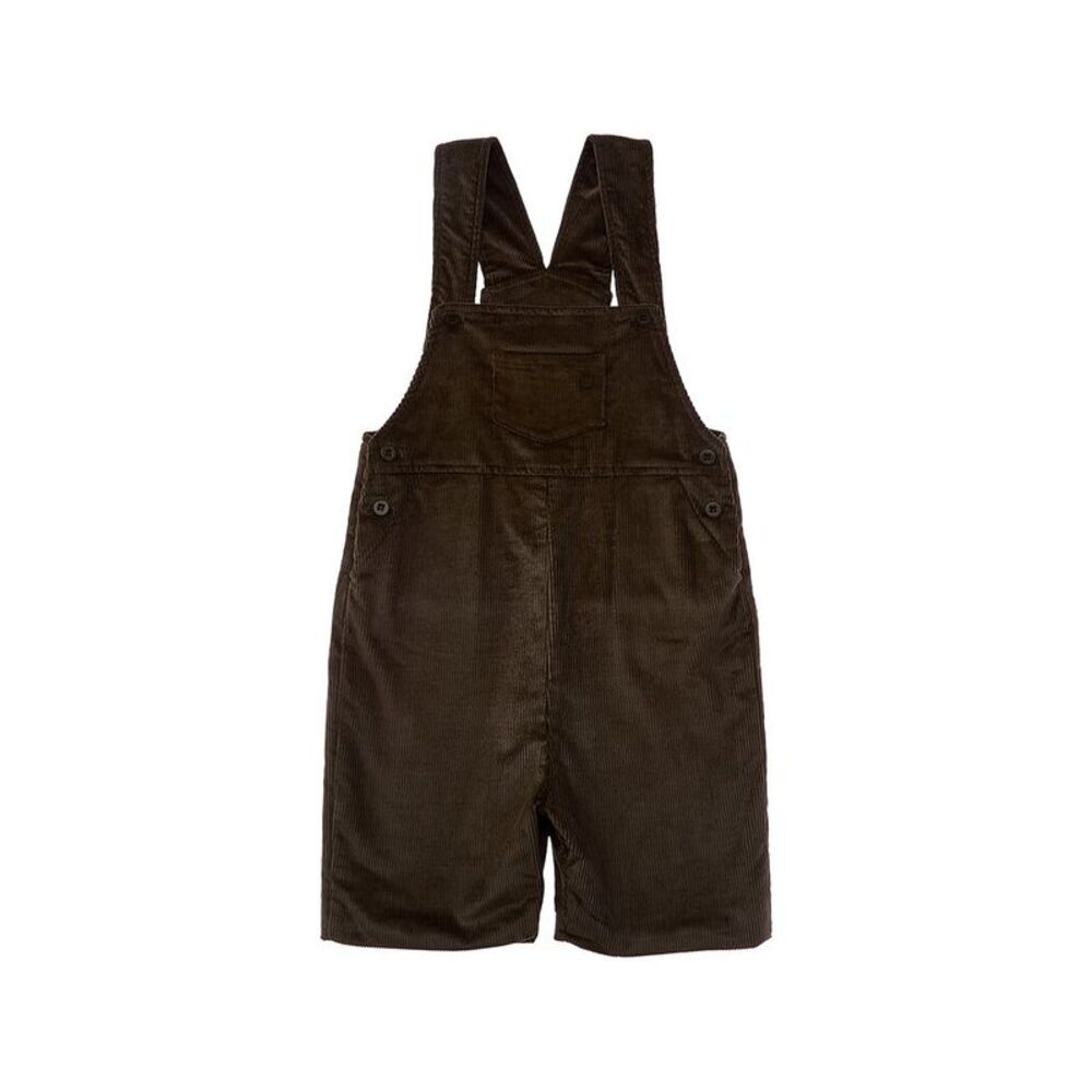 Pepa London Girls  Corduroy Pocket Front Dungaree, Green